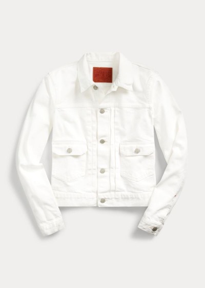 Chaquetas de Mezclilla Ralph Lauren Mujer Blancos - Stretch Selvedge - AWITR1924